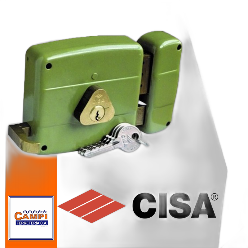 CERRADURA SOBREPONER CILINDRO FIJO IZQUIERDA 3PASES (CISA)