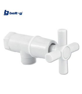 LLAVE ARRESTO 1/2"X1/2" CROSS WHITE 1/4 (BELT-G)