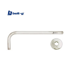 TUBO P/DUCHA LARGO 1/2"X90° BRUSHED (BELT-G)