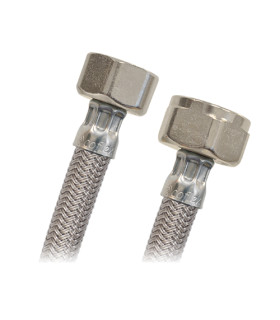 CANILLA FLEXIBLE TUERCA METALICA 1/2"X7/8"X35CMTS (COFLEX)