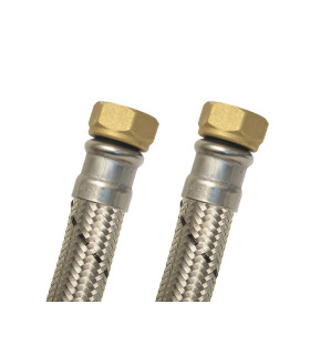 CANILLA P/CALENTADOR ACERO  1/2"X1/2"X40CM (COFLEX)