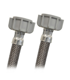 CANILLA ACERO INOX TUERCA PLASTICA 1/2"X1/2"X40CMTS (COFLEX)