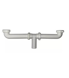 COLECTOR DOBLE P/FREGADERO C/ROSCA 1 1/2" PLATEADO (COFLEX)