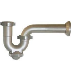 SIFON PLASTICO UNIV LAVA/FREG 1 1/2" Y 1 1/4" PLATEADO (COFLEX)