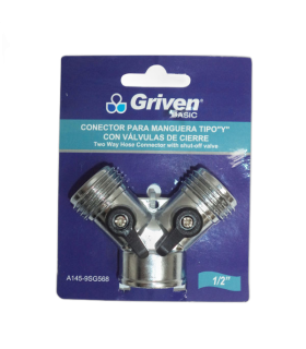 CONECTOR "Y" CROMADO 1/2" (GRIVEN)