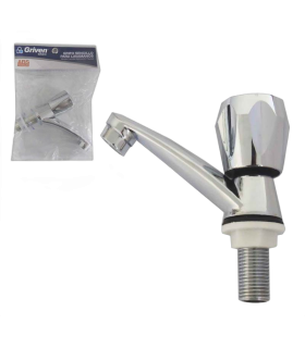 LLAVE INDIVIDUAL LAVAMANOS PLASTICA CROMADA (GRIVEN)