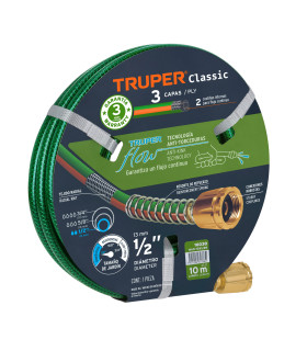 MANGUERA CULEBRA 3CAPAS 1/2"X10MTS MAN-10X1/2R (TRUPER)