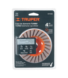 DISCO COPA DIAMANTADO TURBO 4" CDT-2168 (TRUPER)