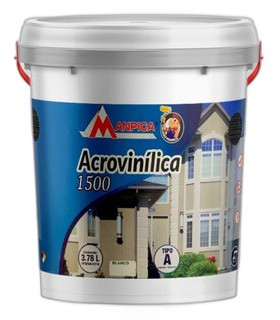 PINTURA CAUCHO BLANCA ACROVINILICA 1500 CLASE A PAILA 4GL (MANPICA)