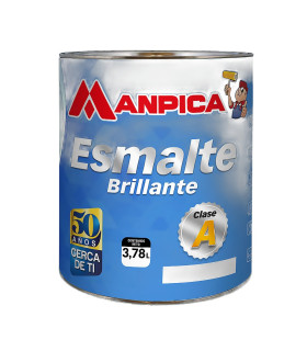 PINTURA ESMALTE BRILLANTE PREMIUM NEGRO GALON (MANPICA)