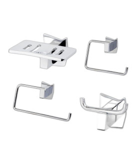 JUEGO ACCESORIOS DECORA CROMO 4 PZAS (FP)