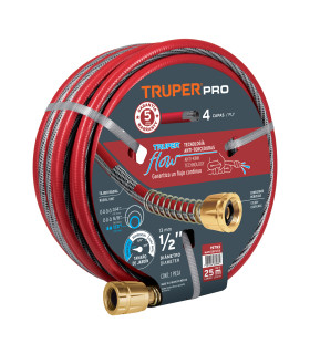 MANGUERA REFORZADA 4CAPAS 1/2"X25MTS MAN-25X1/2X (TRUPER)