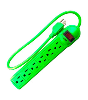 REGLETA MULTITOMA VERDE 6TOMAS 1500W (VITRON)